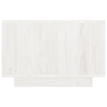 vidaXL Couchtisch Weiß 50x50x33,5 cm Massivholz Kiefer