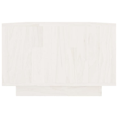vidaXL Table basse blanc 110x50x33,5 cm pin massif