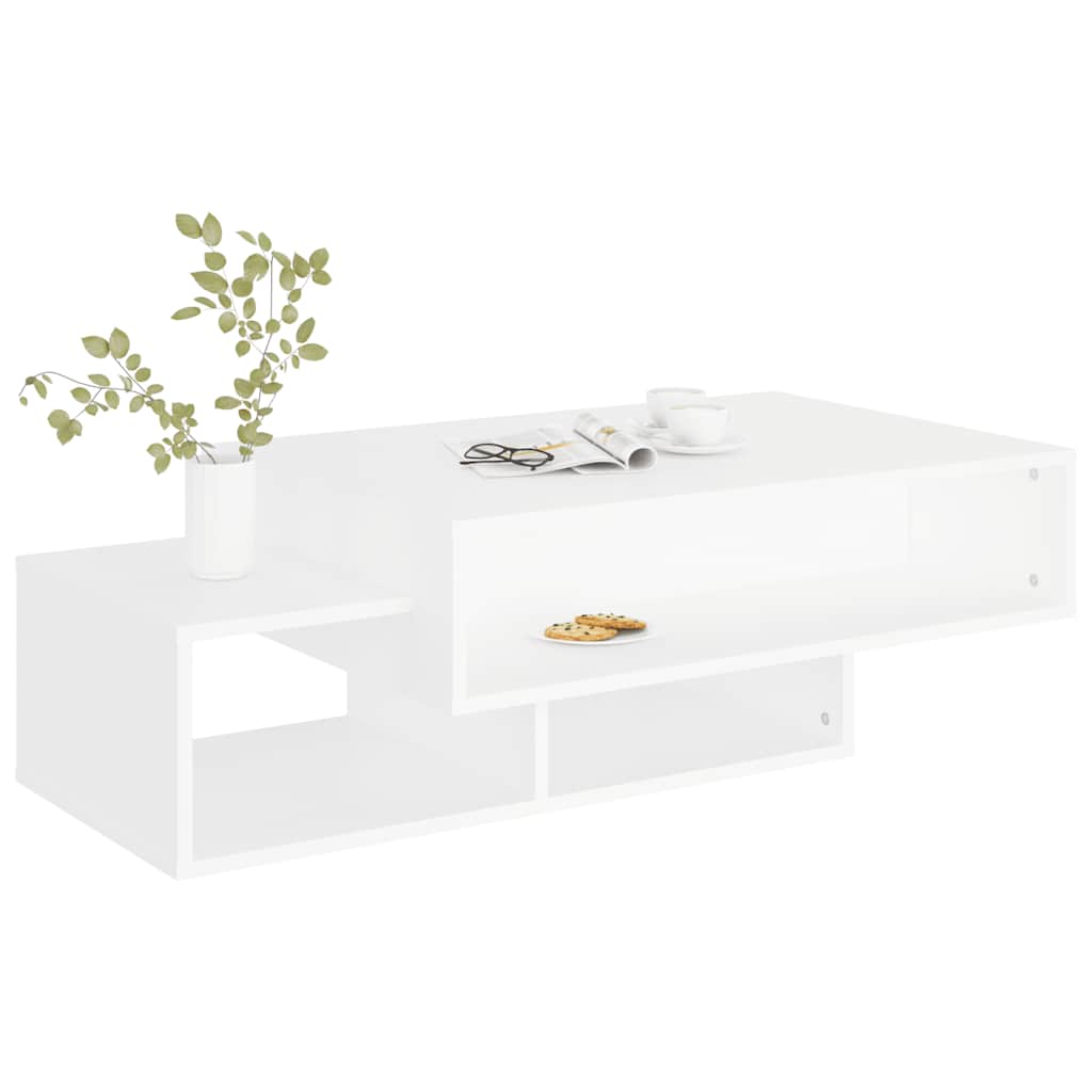 vidaXL Table basse Blanc 105x55x32 cm Bois d'ingénierie