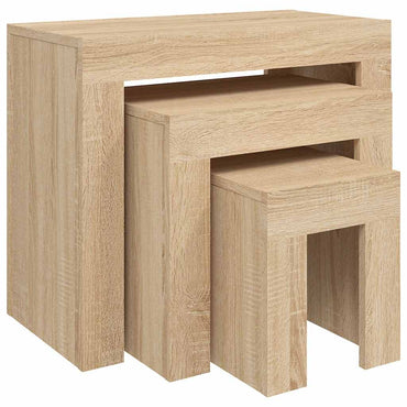 vidaXL Tables gigognes 3 pcs Chêne Sonoma Bois d'ingénierie