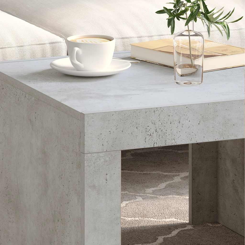 vidaXL Couchtisch Betongrau 50x50x35 cm Holzwerkstoff