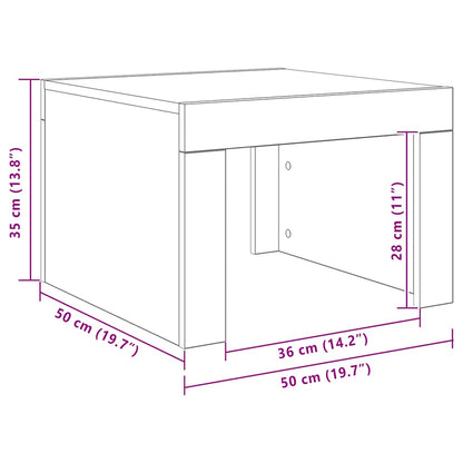 vidaXL Couchtisch Betongrau 50x50x35 cm Holzwerkstoff