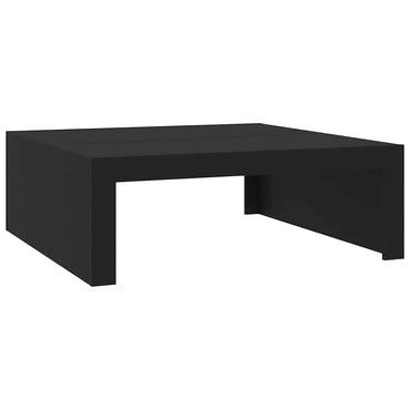 vidaXL Table basse noire 100x100x35 cm, bois d'ingénierie