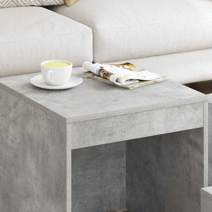 vidaXL Tables basses gigognes 3 pcs Gris béton Bois d'ingénierie