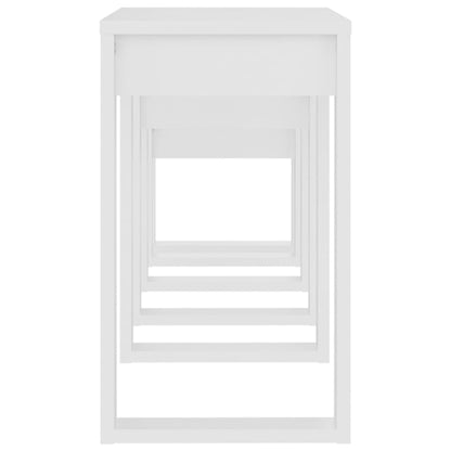 Satztische 3 Stk. Weiß Holzwerkstoff