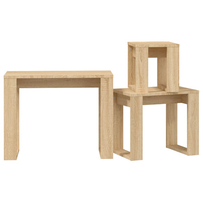vidaXL Tables gigognes 3 pcs Chêne Sonoma Bois d'ingénierie