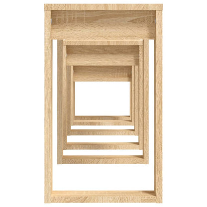 vidaXL Tables gigognes 3 pcs Chêne Sonoma Bois d'ingénierie