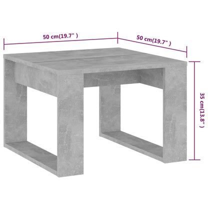 vidaXL Beistelltisch Betongrau 50x50x35 cm Holzwerkstoff