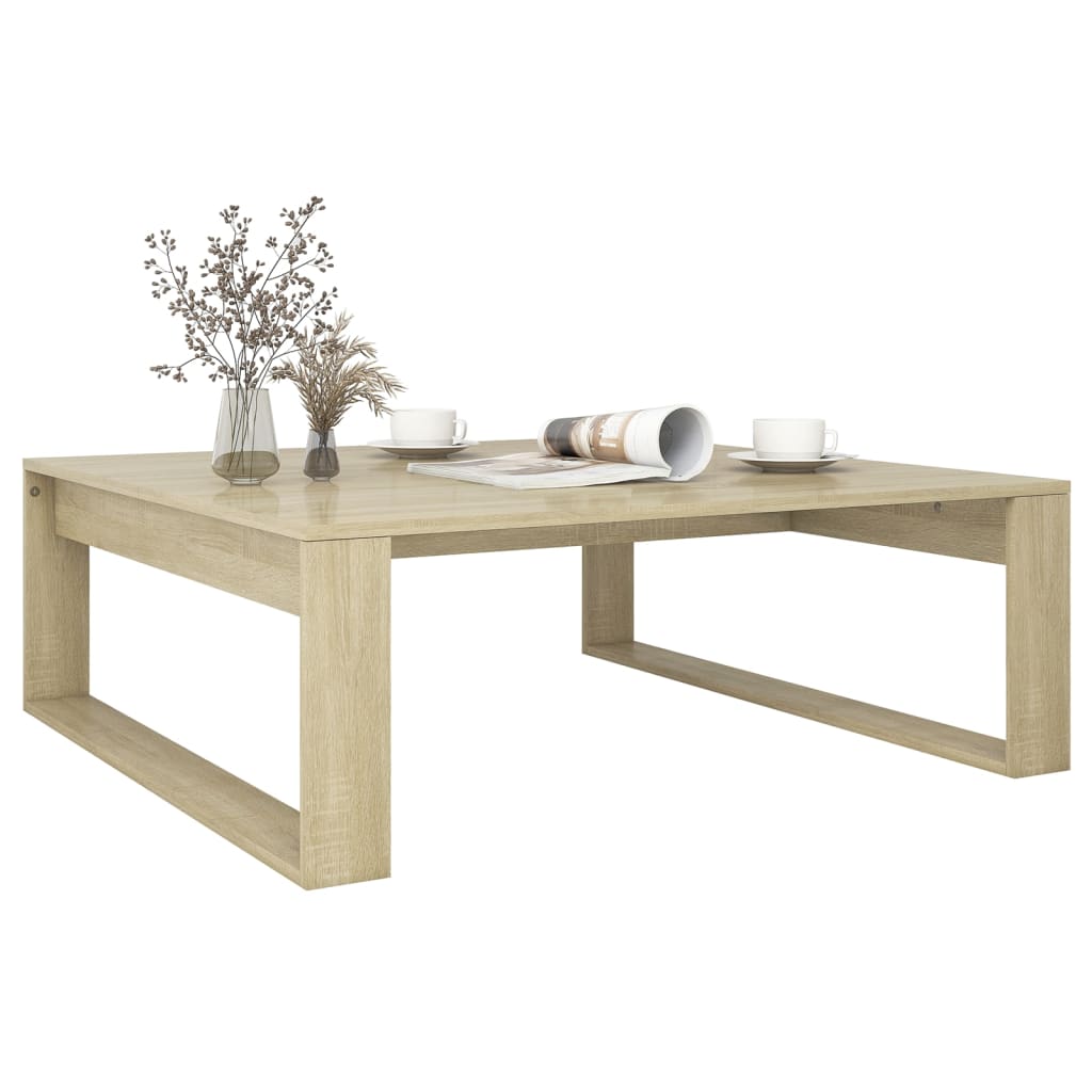 vidaXL Table basse chêne Sonoma 100x100x35 cm Bois d'ingénierie