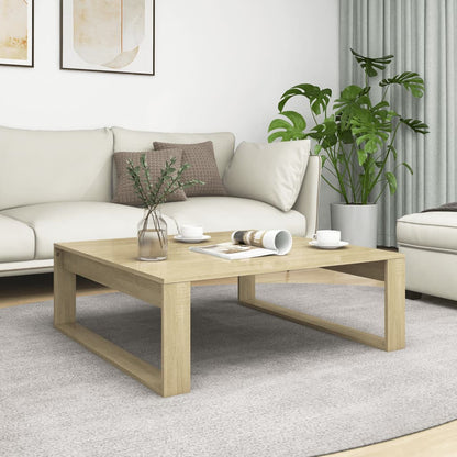 vidaXL Table basse chêne Sonoma 100x100x35 cm Bois d'ingénierie