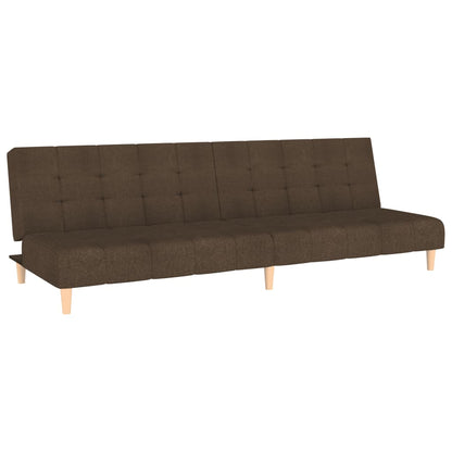 vidaXL Schlafsofa 2-Sitzer Braun Stoff