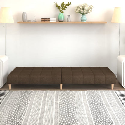 vidaXL Schlafsofa 2-Sitzer Braun Stoff