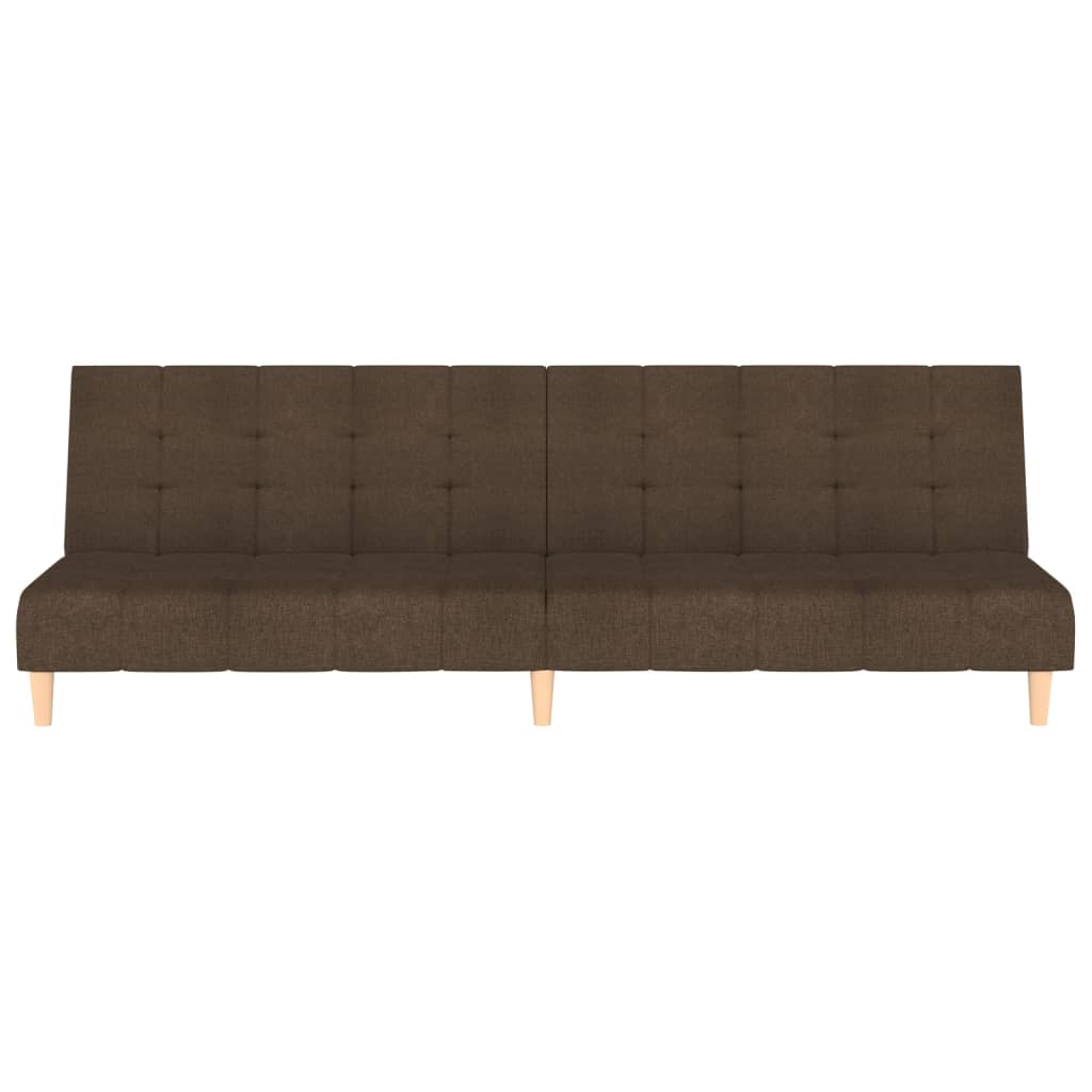 vidaXL Schlafsofa 2-Sitzer Braun Stoff