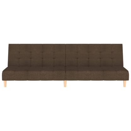 vidaXL Schlafsofa 2-Sitzer Braun Stoff
