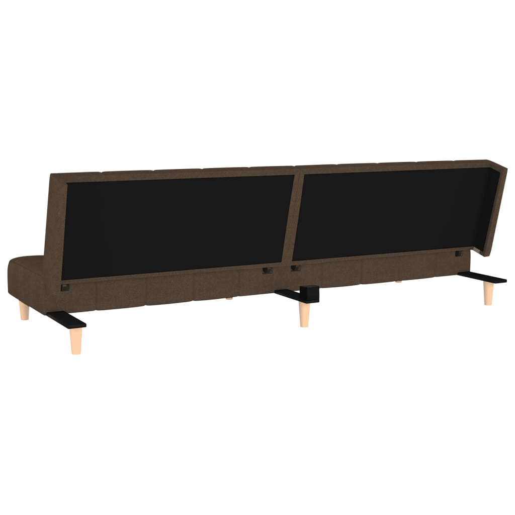 vidaXL Schlafsofa 2-Sitzer Braun Stoff