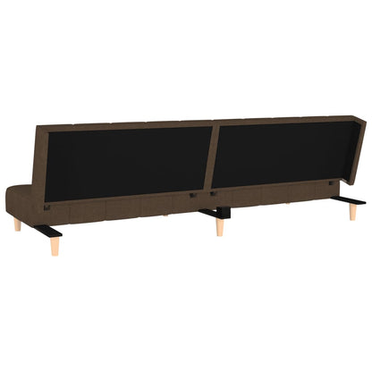 vidaXL Schlafsofa 2-Sitzer Braun Stoff