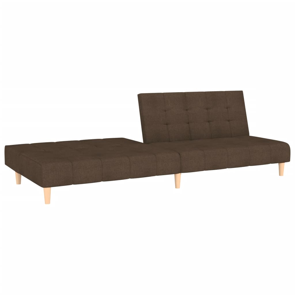 vidaXL Schlafsofa 2-Sitzer Braun Stoff