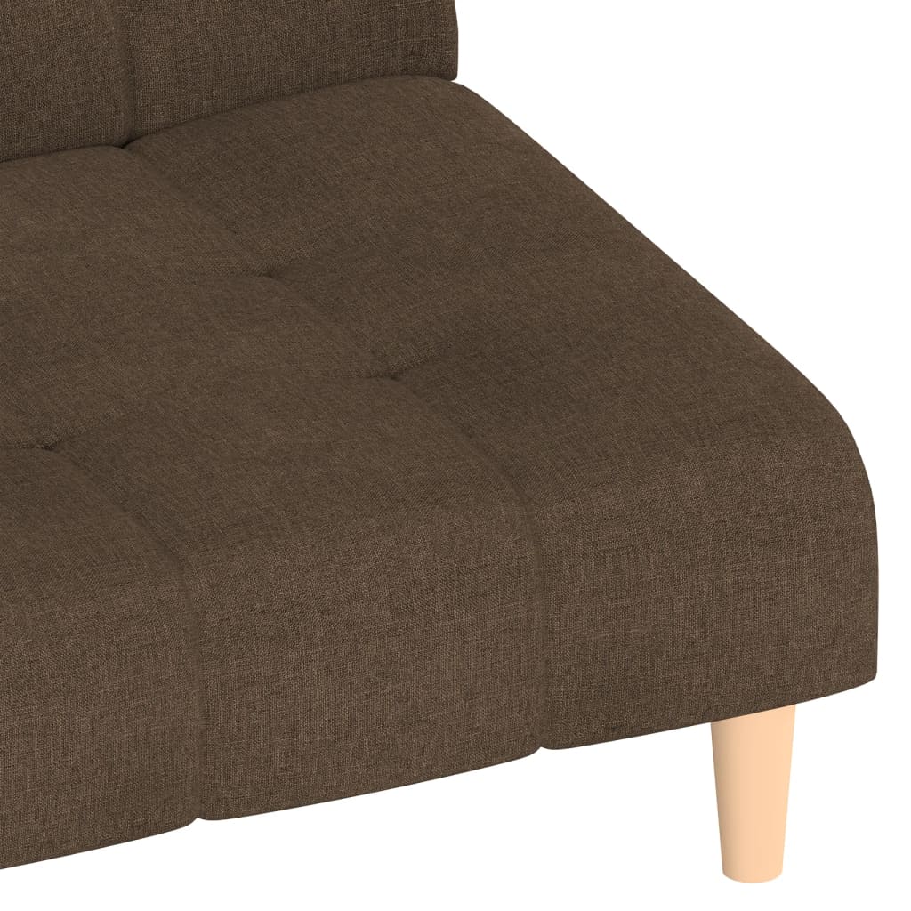vidaXL Schlafsofa 2-Sitzer Braun Stoff