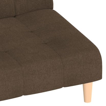 vidaXL Schlafsofa 2-Sitzer Braun Stoff