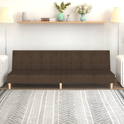 vidaXL Schlafsofa 2-Sitzer Braun Stoff