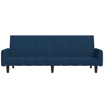 vidaXL Schlafsofa 2-Sitzer Blau Samt