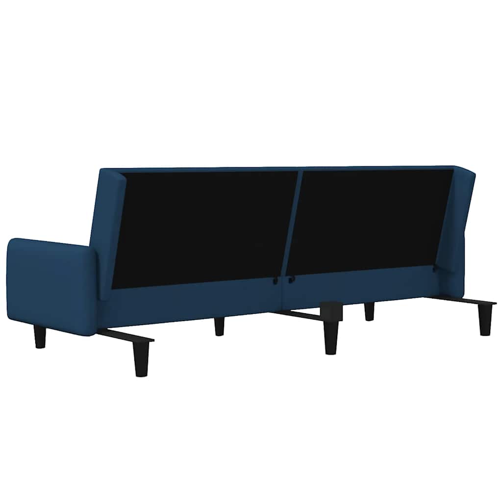 vidaXL Schlafsofa 2-Sitzer Blau Samt