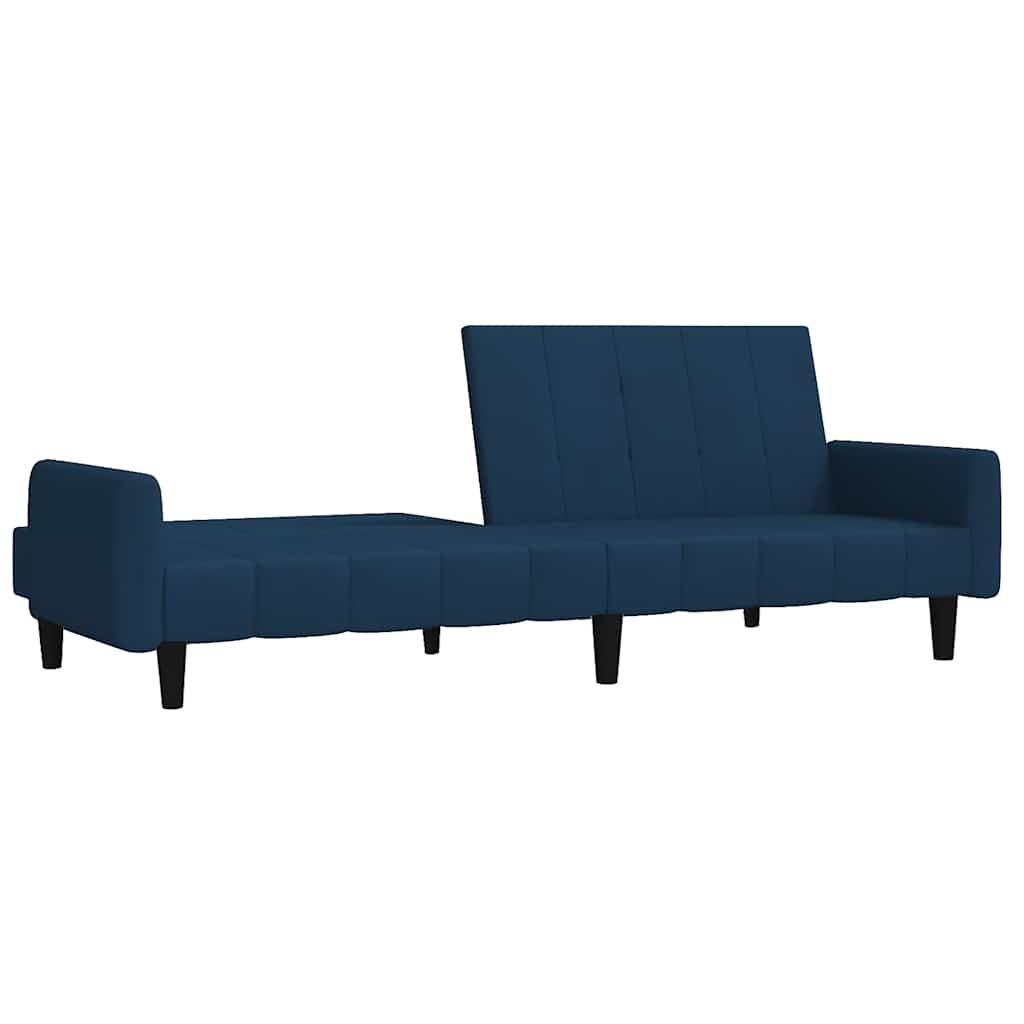 vidaXL Schlafsofa 2-Sitzer Blau Samt