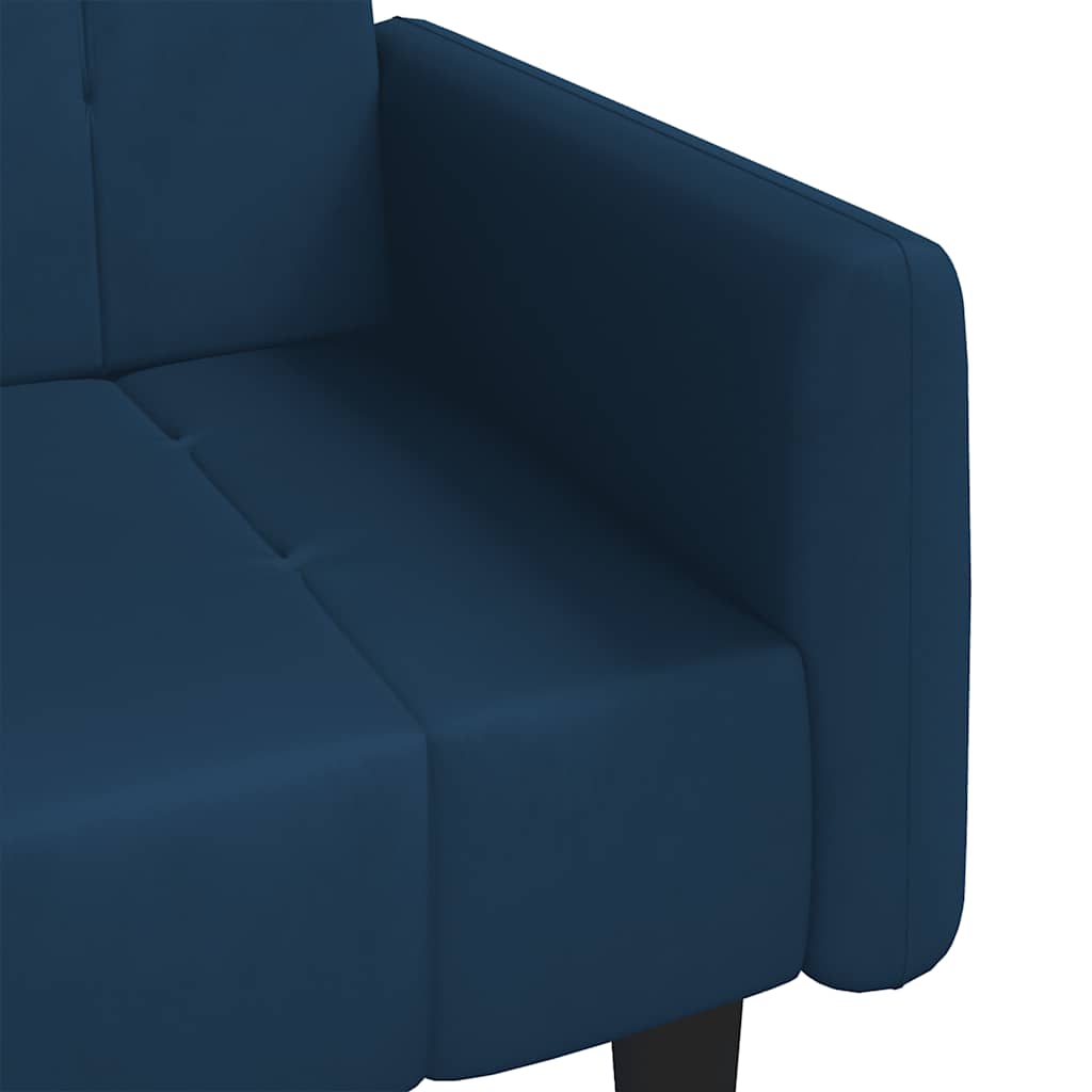 vidaXL Schlafsofa 2-Sitzer Blau Samt