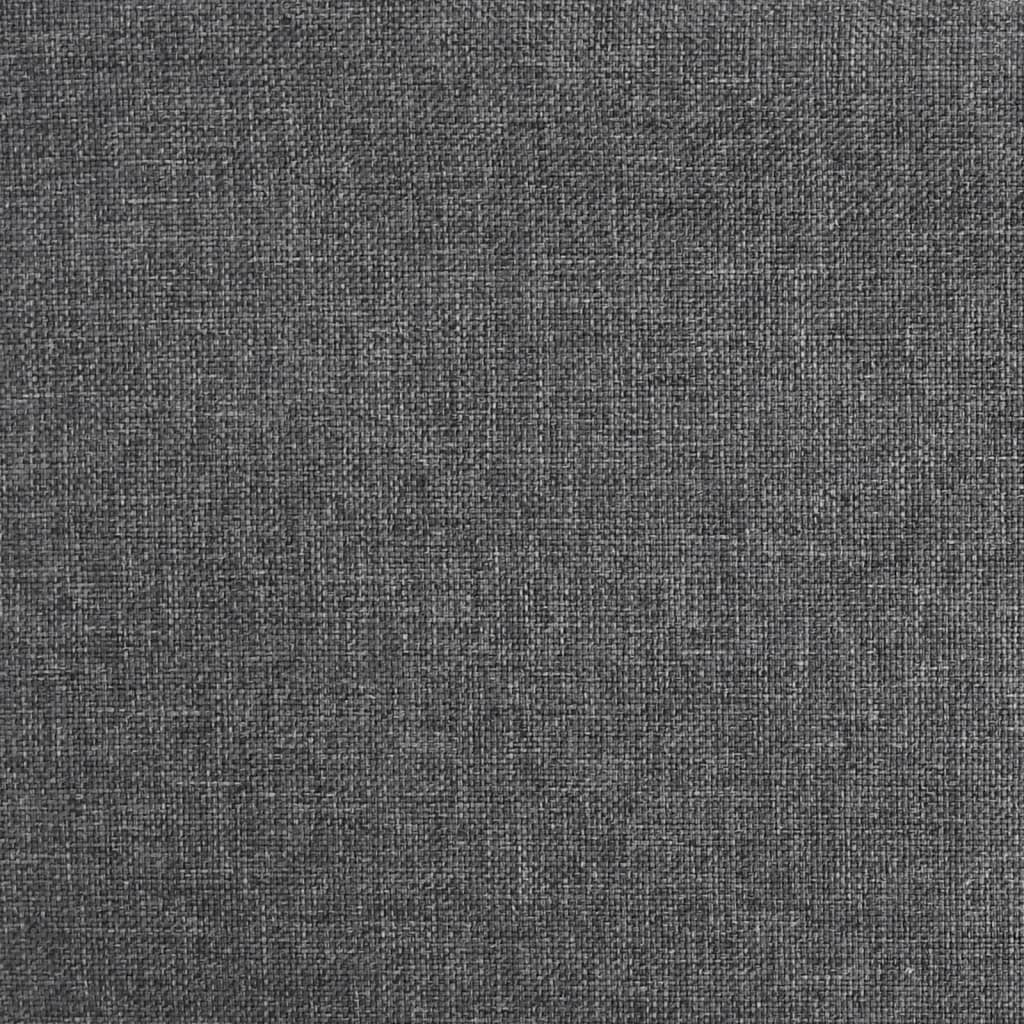 vidaXL Schlafsofa 2-Sitzer mit 2 Kissen Dunkelgrau Stoff