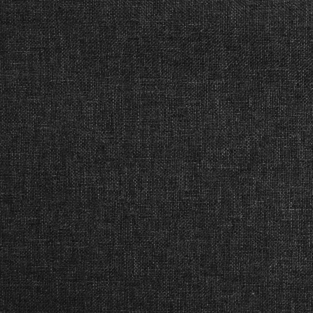 vidaXL Schlafsofa 2-Sitzer mit 2 Kissen Schwarz Stoff