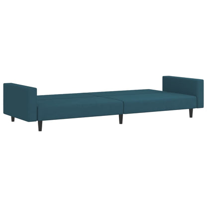vidaXL Schlafsofa 2-Sitzer Blau Samt