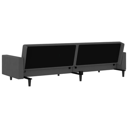 vidaXL Schlafsofa 2-Sitzer Dunkelgrau Samt
