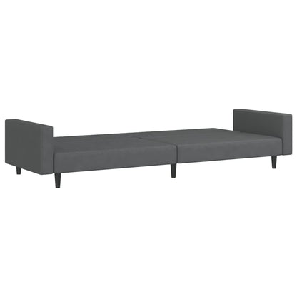 vidaXL Schlafsofa 2-Sitzer Dunkelgrau Samt