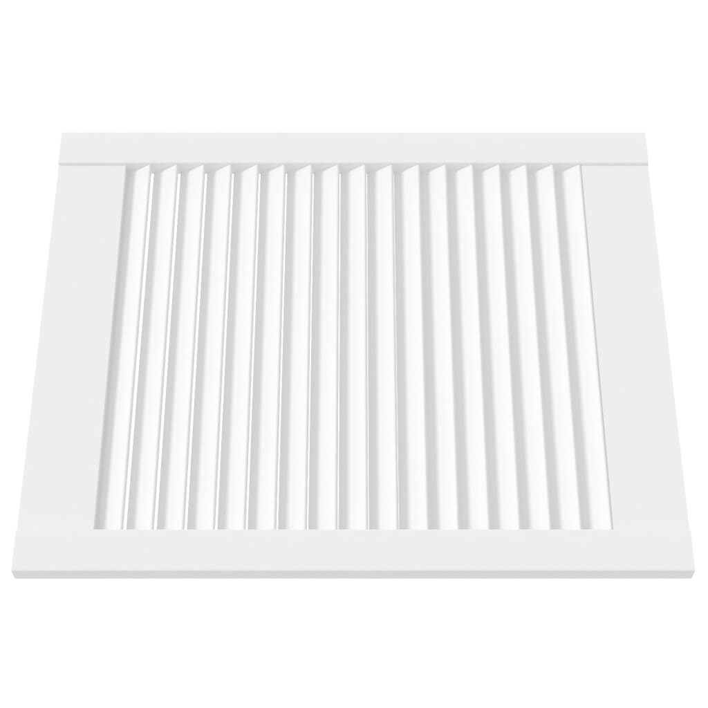 Schranktüren Lamellen-Design 4 Stk Weiß 61,5x49,4 cm Massivholz