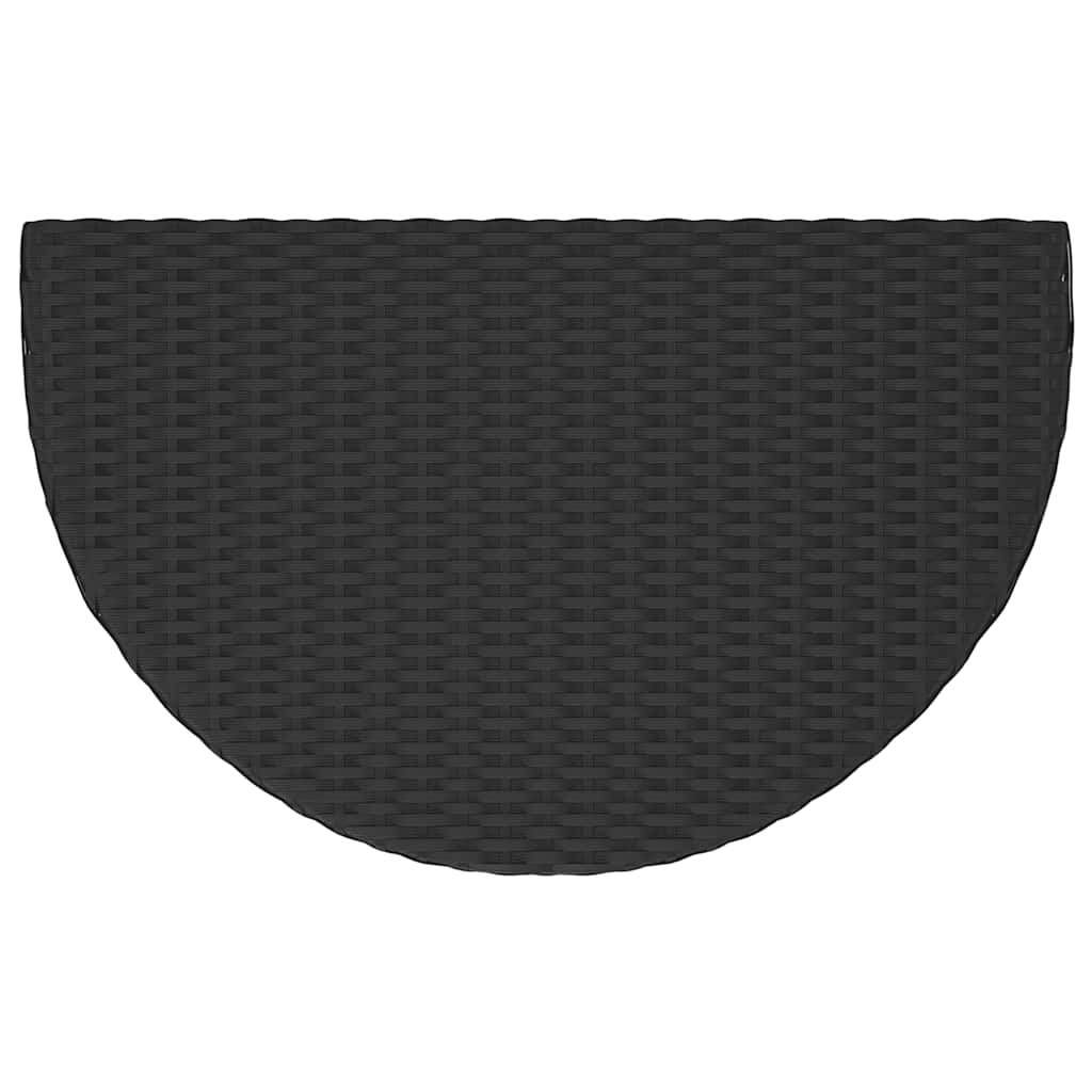 vidaXL Gartentisch Schwarz 80x50x75 cm Poly Rattan