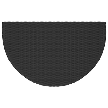 vidaXL Gartentisch Schwarz 80x50x75 cm Poly Rattan
