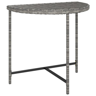 vidaXL Gartentisch Grau 80x50x75 cm Poly Rattan