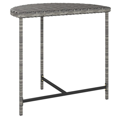 vidaXL Gartentisch Grau 80x50x75 cm Poly Rattan