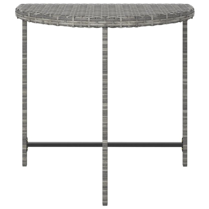 vidaXL Gartentisch Grau 80x50x75 cm Poly Rattan