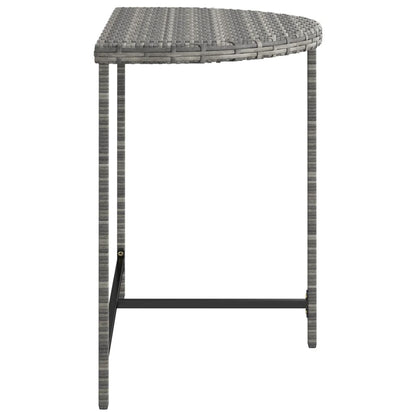vidaXL Gartentisch Grau 80x50x75 cm Poly Rattan
