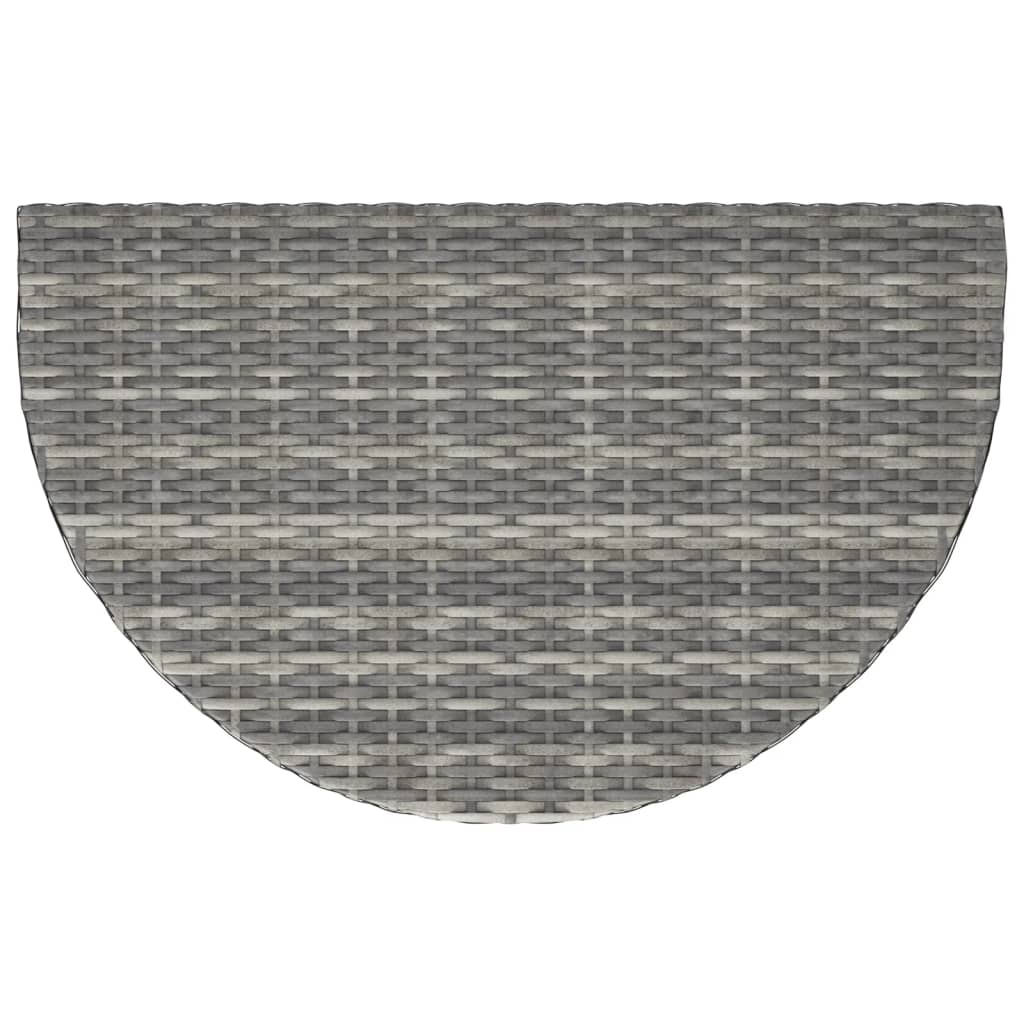 vidaXL Gartentisch Grau 80x50x75 cm Poly Rattan