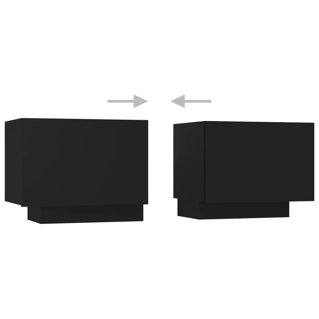 vidaXL Nachttisch Schwarz 100x35x40 cm Holzwerkstoff