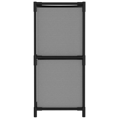 vidaXL Commode avec 4 paniers en tissu gris 63×30×71 cm Acier