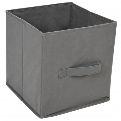 vidaXL Commode avec 4 paniers en tissu gris 63×30×71 cm Acier