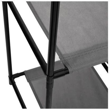 vidaXL Commode avec 4 paniers en tissu gris 63×30×71 cm Acier
