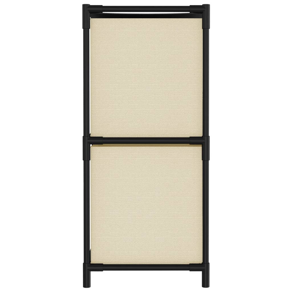 vidaXL Commode 4 paniers en tissu crème 63x30x71 cm Acier