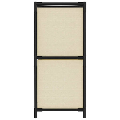 vidaXL Commode 4 paniers en tissu crème 63x30x71 cm Acier