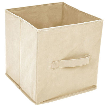 vidaXL Commode 4 paniers en tissu crème 63x30x71 cm Acier