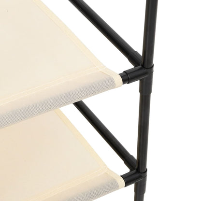 vidaXL Commode 4 paniers en tissu crème 63x30x71 cm Acier