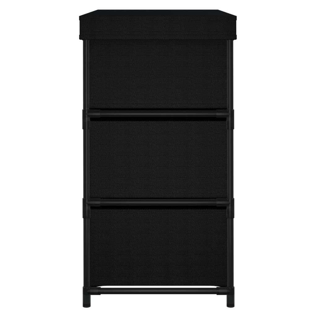 vidaXL Armoire de rangement à 6 tiroirs 55x29x55 cm Acier Noir